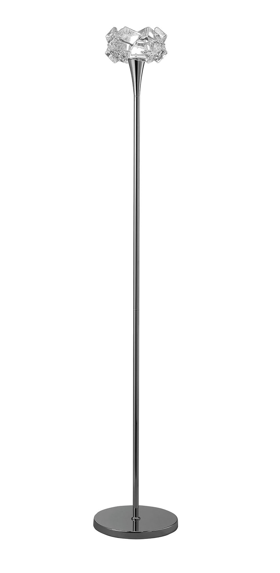 M3969  Artic Glass 160cm Floor Lamp 1 Light